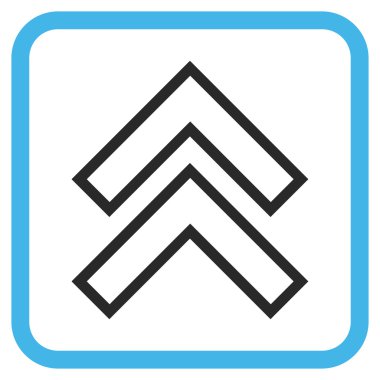 Vektör simgesi bir çerçeve içinde yukarı kayması