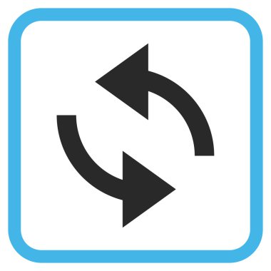 Exchange oklar bir çerçeve içinde simge vektör