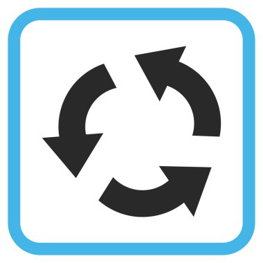 Geri dönüşüm vektör simgesi bir çerçeve içinde