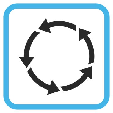 Döndürme vektör simgesi bir çerçeve içinde