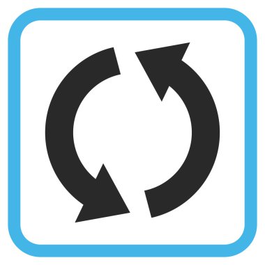 Geri dönüşüm vektör simgesi bir çerçeve içinde