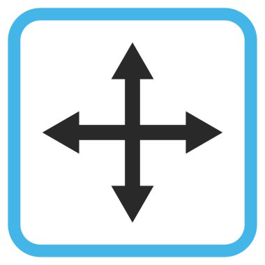 Genişletin okları vektör simgesi bir çerçeve içinde