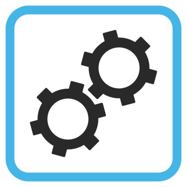 Gears'ı vektör simgesi bir çerçeve içinde