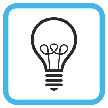 Lamba ampul vektör simgesi bir çerçeve içinde