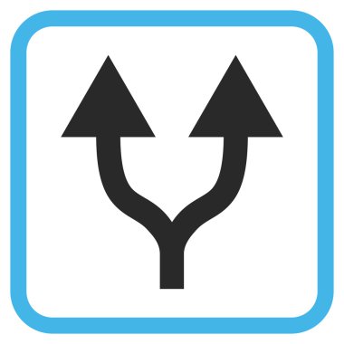 Vektör simgesi bir çerçeve içinde yukarı okları bölme