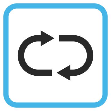 Geri dönüşüm vektör simgesi bir çerçeve içinde