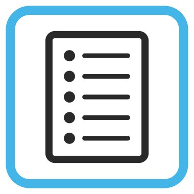 Liste sayfa vektör simgesi bir çerçeve içinde