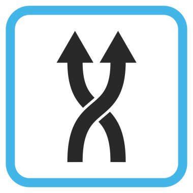 Vektör simge yukarı okları bir çerçevede shuffle