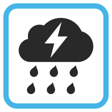 Fırtına vektör simgesi bir çerçeve içinde