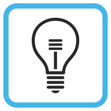 Lamba ampul vektör simgesi bir çerçeve içinde