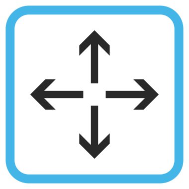 Genişletin okları vektör simgesi bir çerçeve içinde