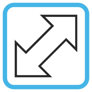 Exchange çapraz vektör simgesi bir çerçeve içinde