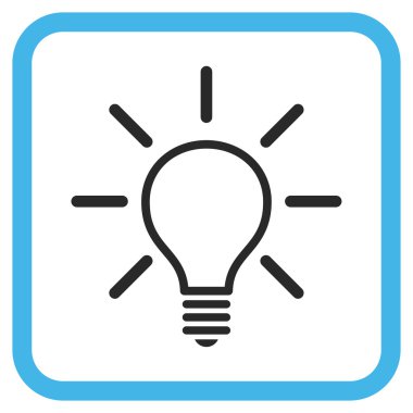 Ampul vektör simgesi bir çerçeve içinde