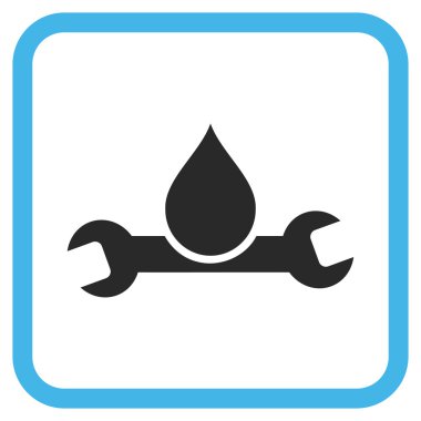 Sıhhi tesisat vektör simgesi bir çerçeve içinde