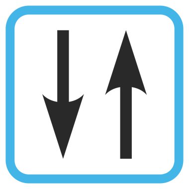 Dikey Exchange oklar bir çerçeve içinde simge vektör