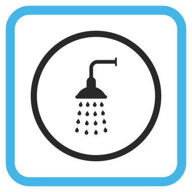 Duş vektör simgesi bir çerçeve içinde