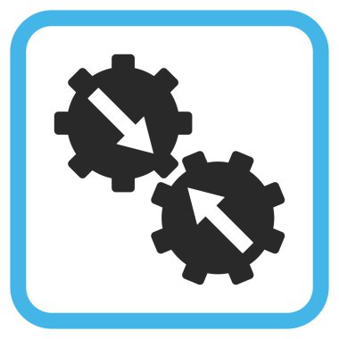 Dişli Tümleştirme vektör simgesi bir çerçeve içinde