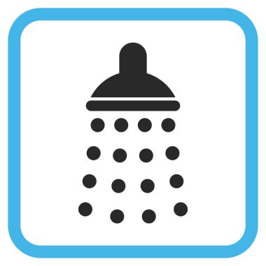 Duş vektör simgesi bir çerçeve içinde