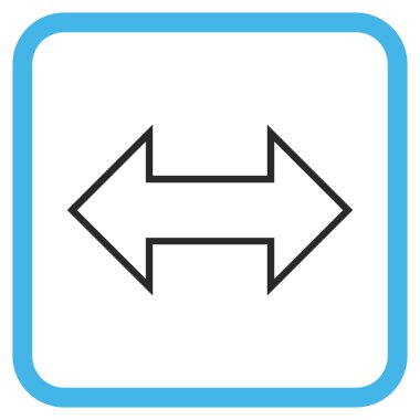 Exchange yatay vektör simgesi bir çerçeve içinde