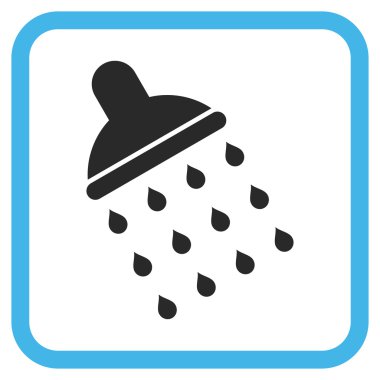 Duş vektör simgesi bir çerçeve içinde