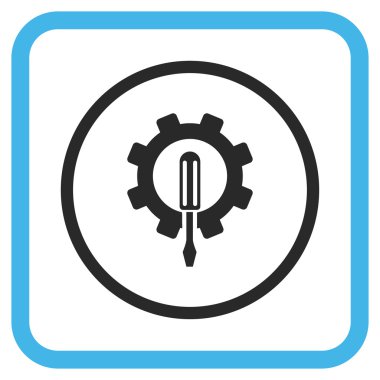 Bir çerçevedeki mühendislik vektör simgesi