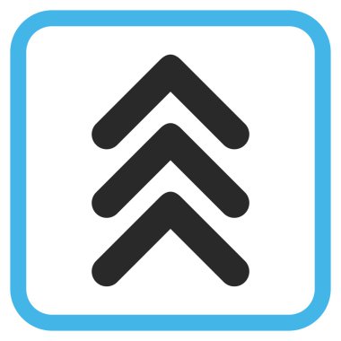 Vektör simgesi bir çerçeve içinde yukarı çift ok ucu