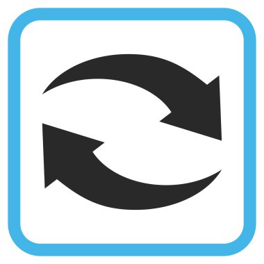 Exchange oklar bir çerçeve içinde simge vektör