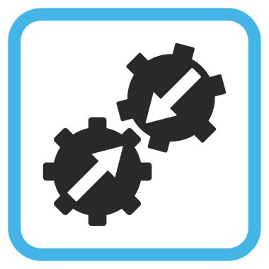 Dişli Tümleştirme vektör simgesi bir çerçeve içinde