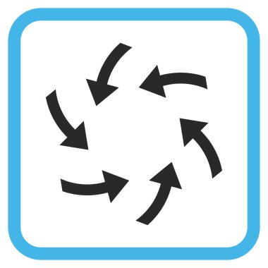 Oklar vektör simgesi bir çerçevede girdap