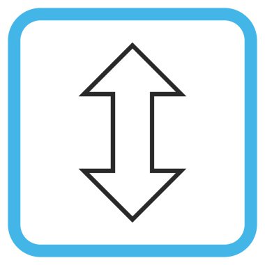 Exchange dikey vektör simgesi bir çerçeve içinde