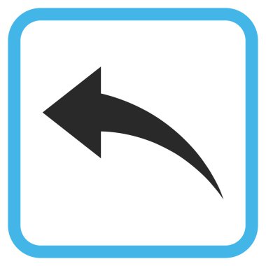 Vektör simgesi bir çerçeve içinde geri al