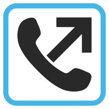 Giden arama vektör simgesi bir çerçeve içinde