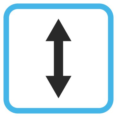 Dikey Çevir vektör simgesi bir çerçeve içinde