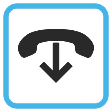 Vektör simgesi bir çerçeve içinde telefon asmak