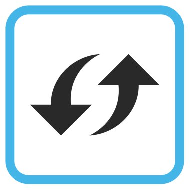 Exchange oklar bir çerçeve içinde simge vektör