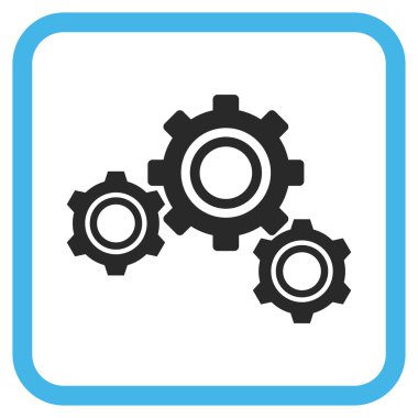 Gears'ı vektör simgesi bir çerçeve içinde