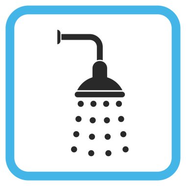 Duş vektör simgesi bir çerçeve içinde