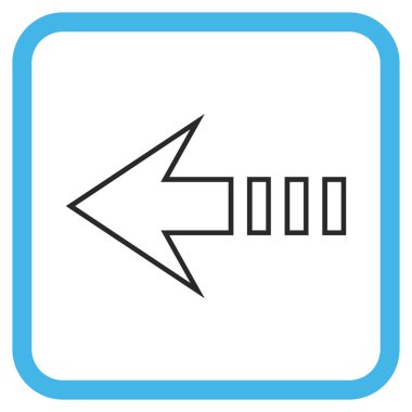 Sol vektör simgesi bir çerçevede göndermek