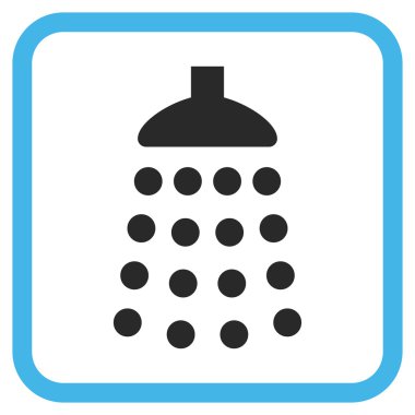 Duş vektör simgesi bir çerçeve içinde