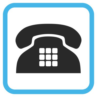 Sesi telefon vektör simgesi bir çerçeve içinde