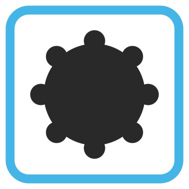 Dişli vektör simgesi bir çerçeve içinde