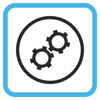 Gears'ı vektör simgesi bir çerçeve içinde