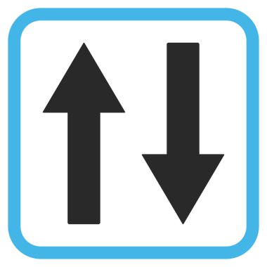 Dikey Çevir ok simge bir çerçeve içinde vektör