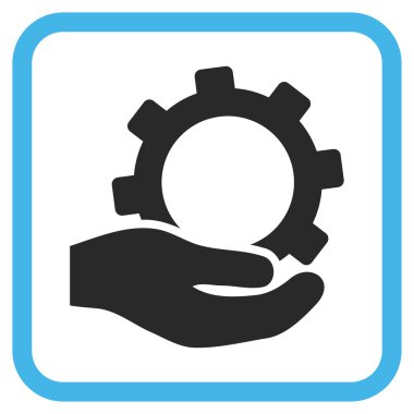 Hizmet vektör simgesi bir çerçeve içinde