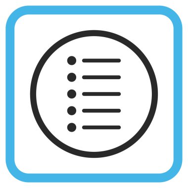 Öğeleri vektör simgesi bir çerçeve içinde