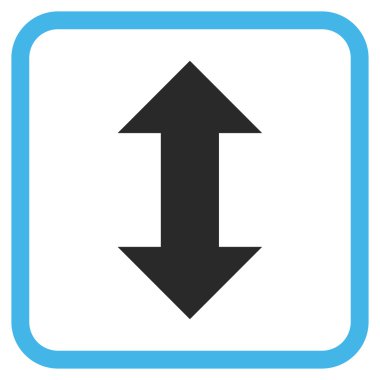 Dikey Exchange oklar bir çerçeve içinde simge vektör