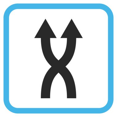 Vektör simge yukarı okları bir çerçevede shuffle