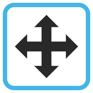 Genişletin okları vektör simgesi bir çerçeve içinde