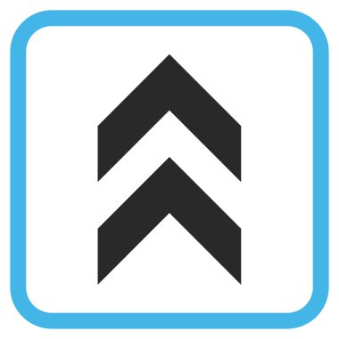 Vektör simgesi bir çerçeve içinde yukarı kayması