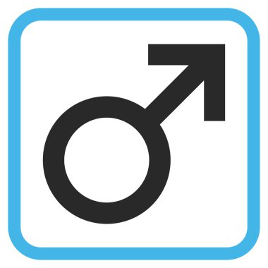 Erkek simge vektör simgesi bir çerçeve içinde